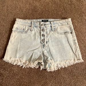 Light wash Jean shorts, size 6, high rise button shorts